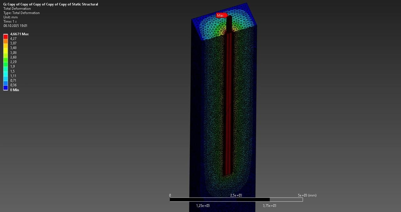 Модель сваи для строительства в условиях вечной мерзлоты. Изображение © www.gov.spb.ru