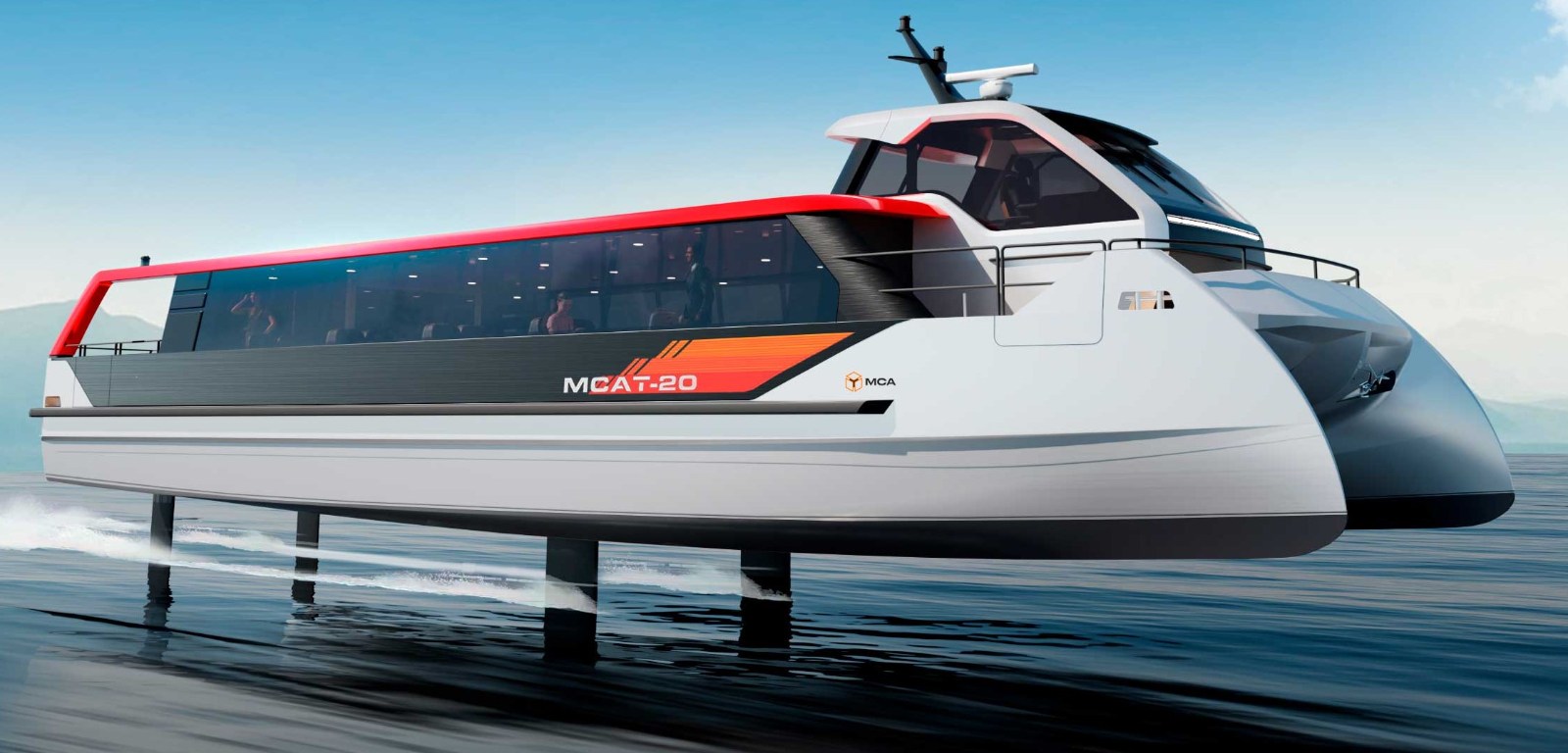 Перспективный российский скоростной катамаран проекта МСАТ-20. Источник фото: «НПК Морсвязьавтоматика»